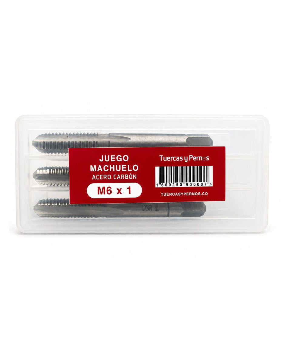 JUEGO MACHUELO ACERO CARBON 6 P 1