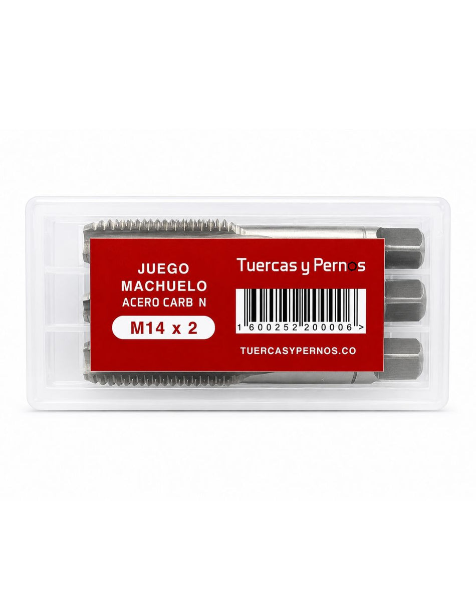 JUEGO MACHUELO ACERO CARBON 14 P 2