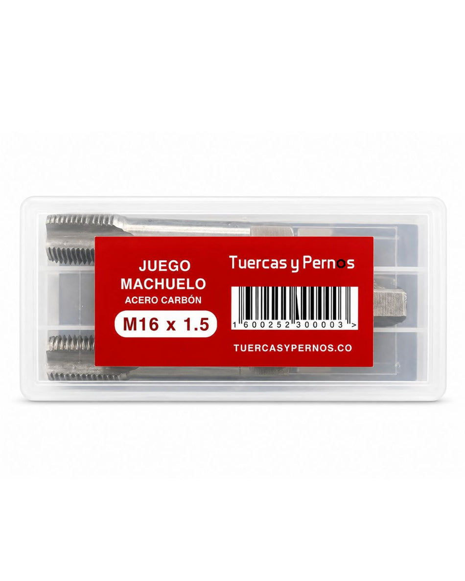 JUEGO MACHUELO ACERO CARBON 16 P 1.5
