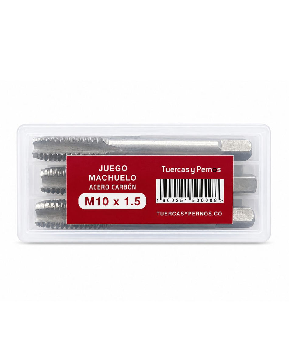 JUEGO MACHUELO ACERO CARBON 10 P 1.5
