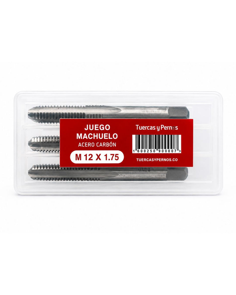 JUEGO MACHUELO ACERO CARBON 12 P 1.75